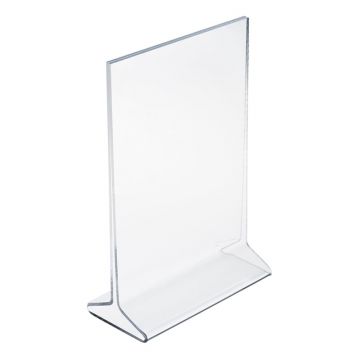 Table Tent: Clear Acrylic Table Tent Card Holder, 4 x 6 in., Open Top